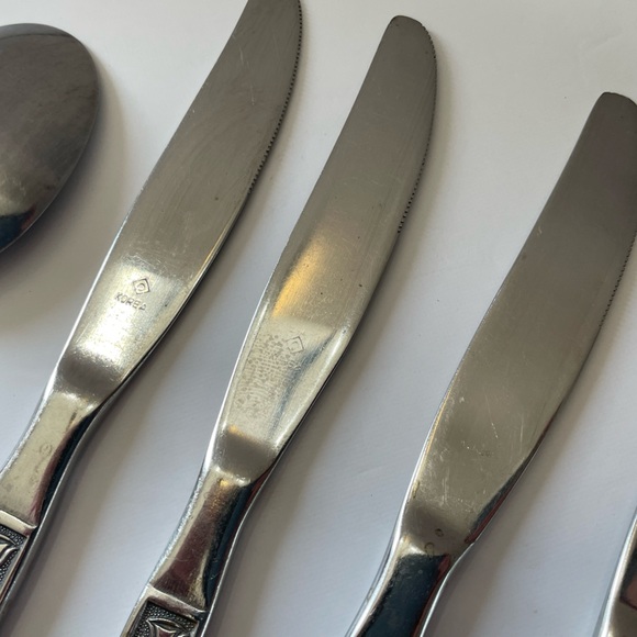 Vintage 25 PC Oneida Spring Fever Northland Stainless Korea Flatware MCM - Picture 12 of 16